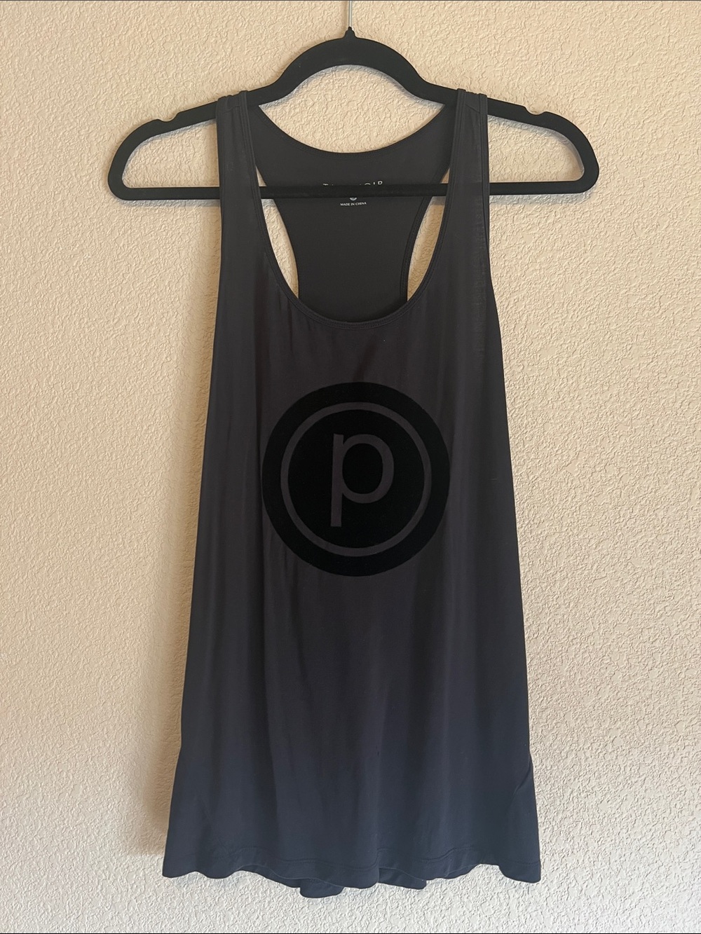 Tavi Noir Pure Barre Black Racerback Tank Size S